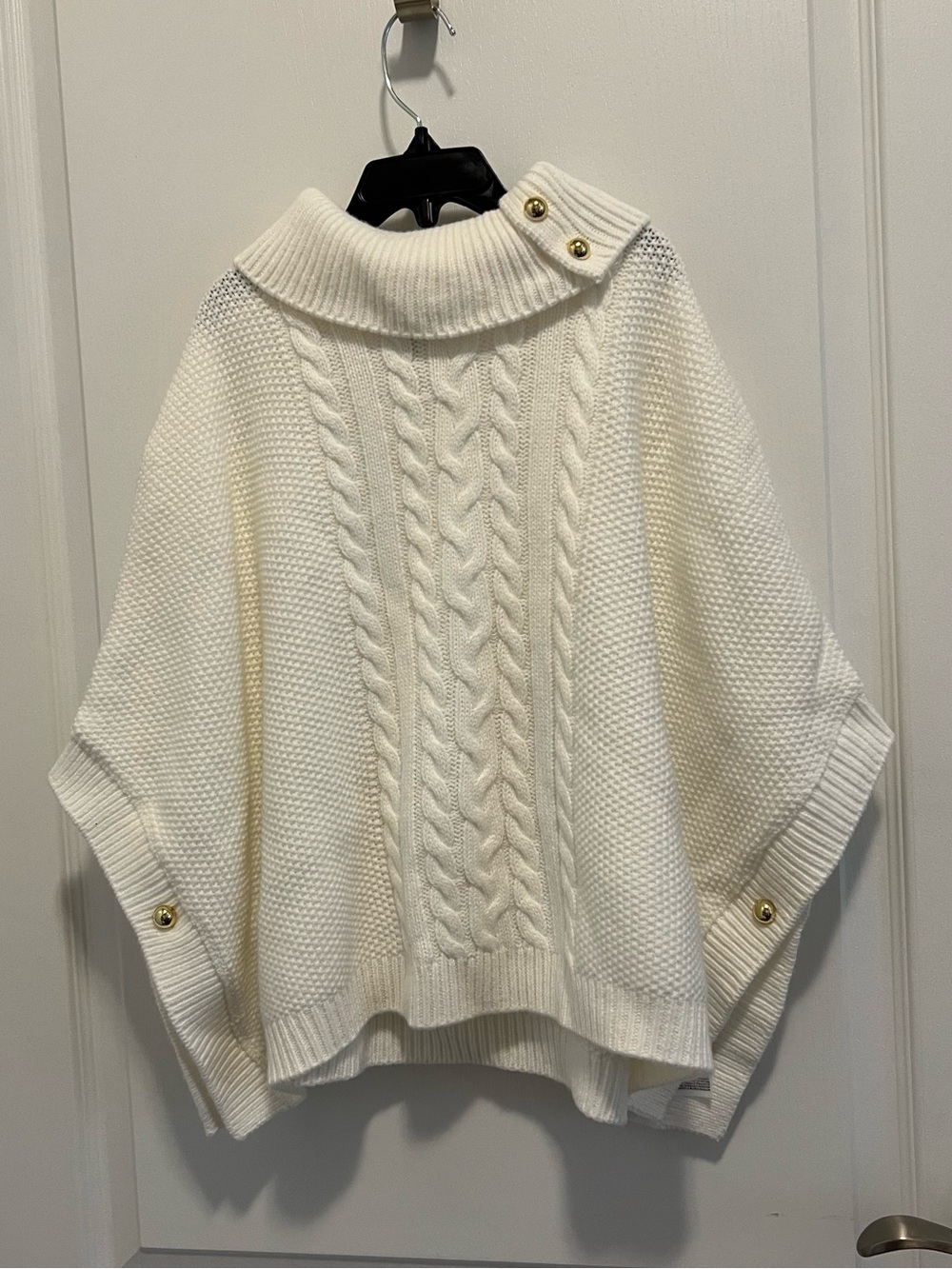 Janie and Jack 4pc set- Cream Cable-Knit Poncho/Leggings/Skirt/Tee